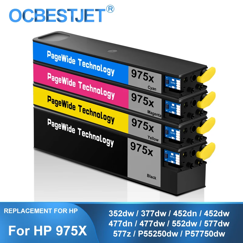 

[Сторонний бренд] для HP 975 975X 975XL, совместимый чернильный картридж с пигментными чернилами 352dw 377dw 452dn 452dw 477dn 477dw 552dw