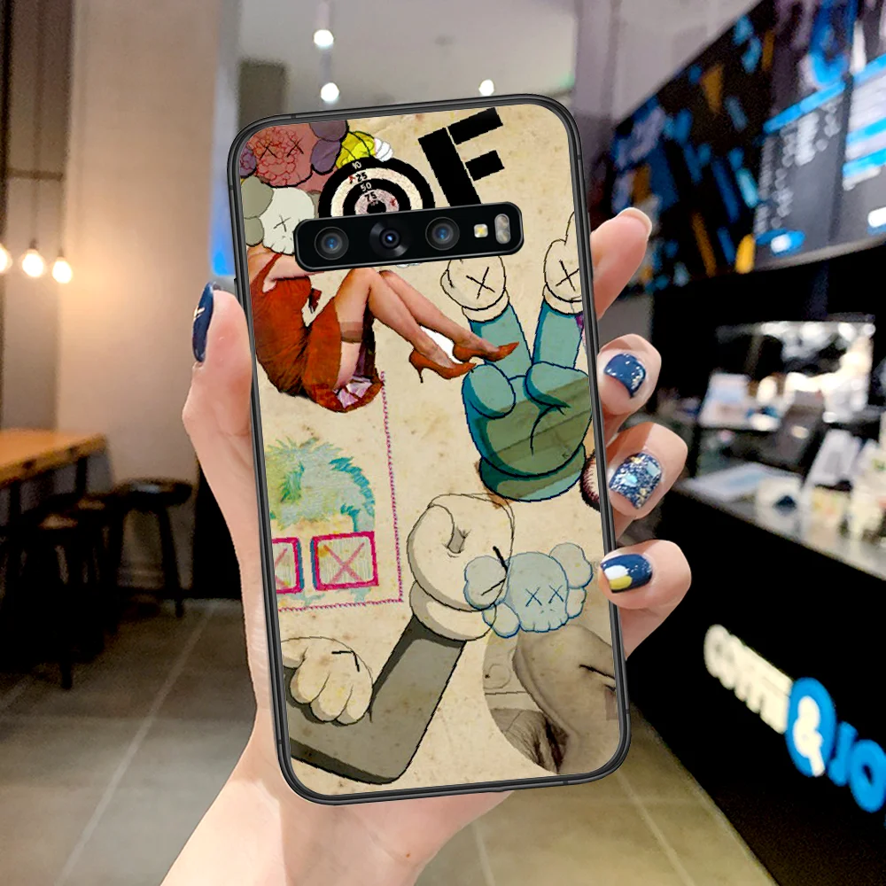 

Fashion kaw Cartoo Phone Case For Samsung Galaxy Note S 8 9 10 20 Plus E Lite Uitra black Bumper Soft Prime Painting Back Pretty