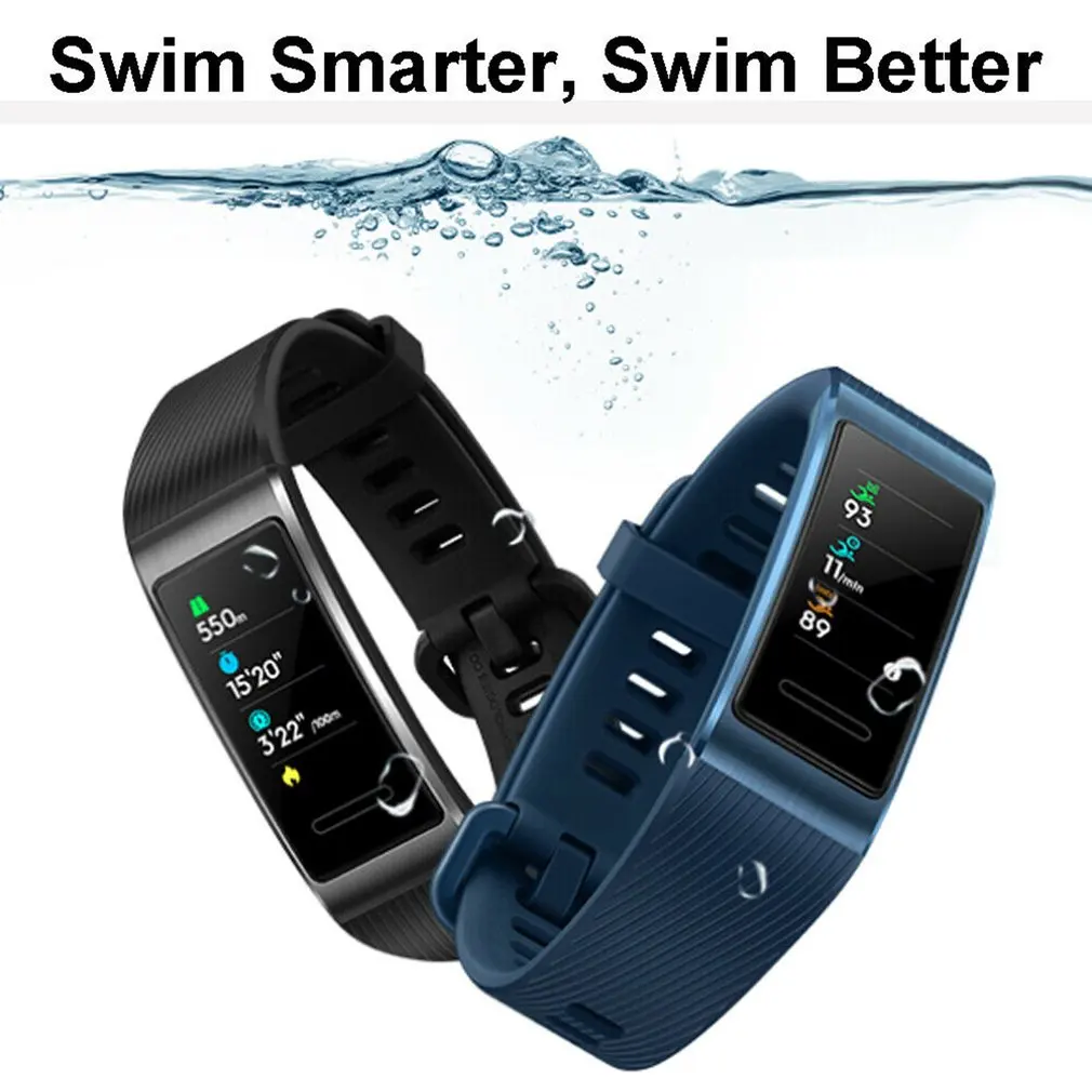 Для Huawei Band 3 Pro встроенные GPS Смарт-часы AMOLED сенсорный экран 50 м водонепроницаемые