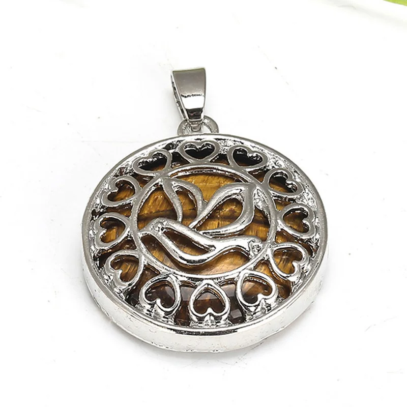 Мира голубь любовь подвеска ожерелье натуральный камень искусственное