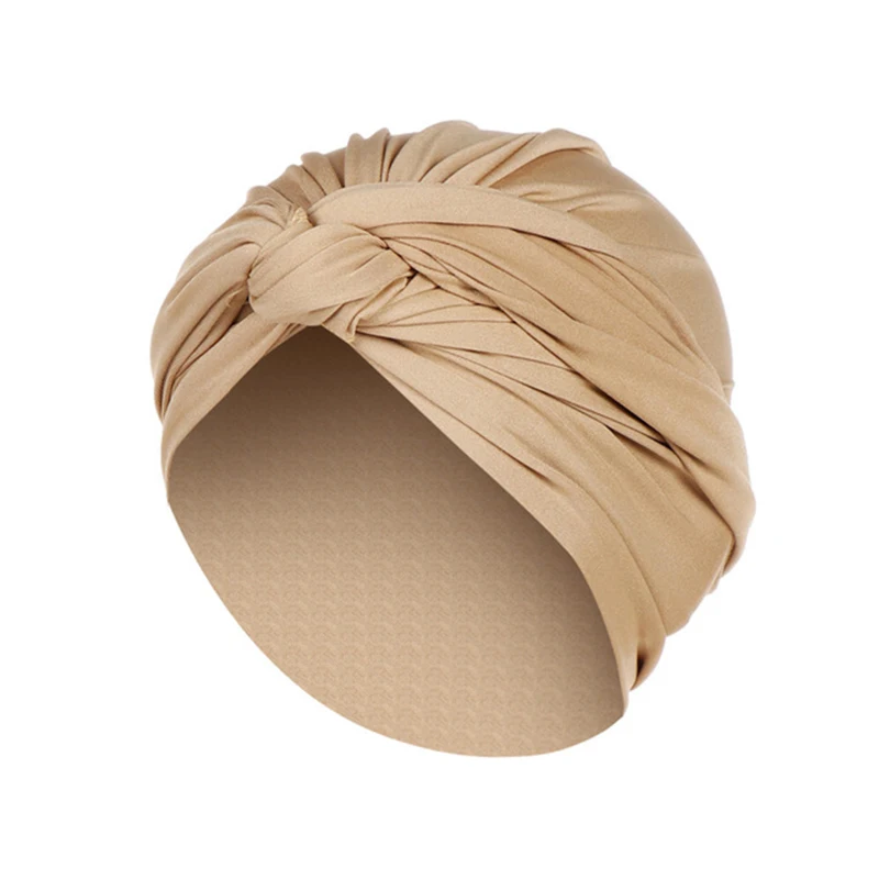 Цельный тюрбан оберточный волос для женщин Женская индийская шапка