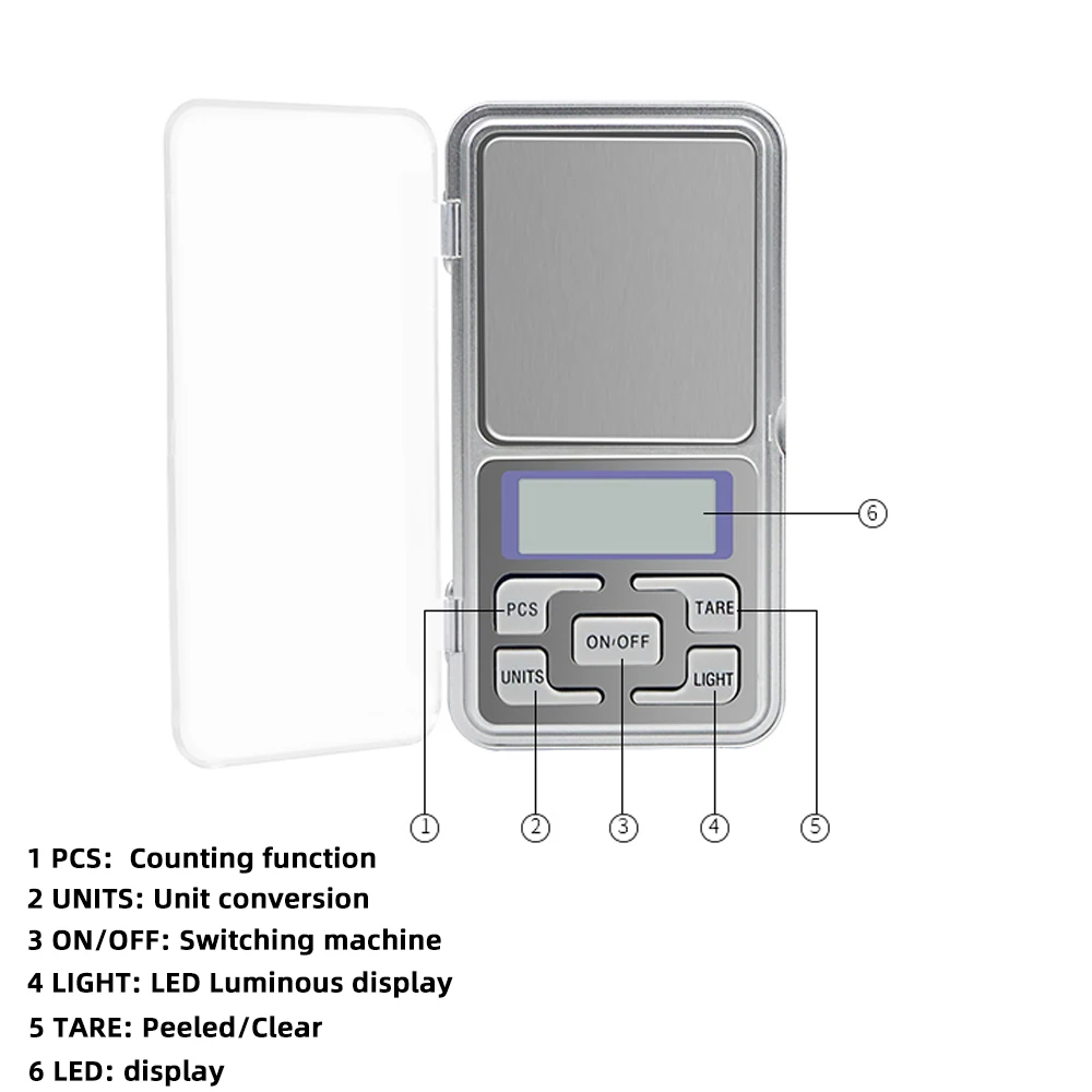Компактные электронные кухонные весы карманные высокоточные цифровые для