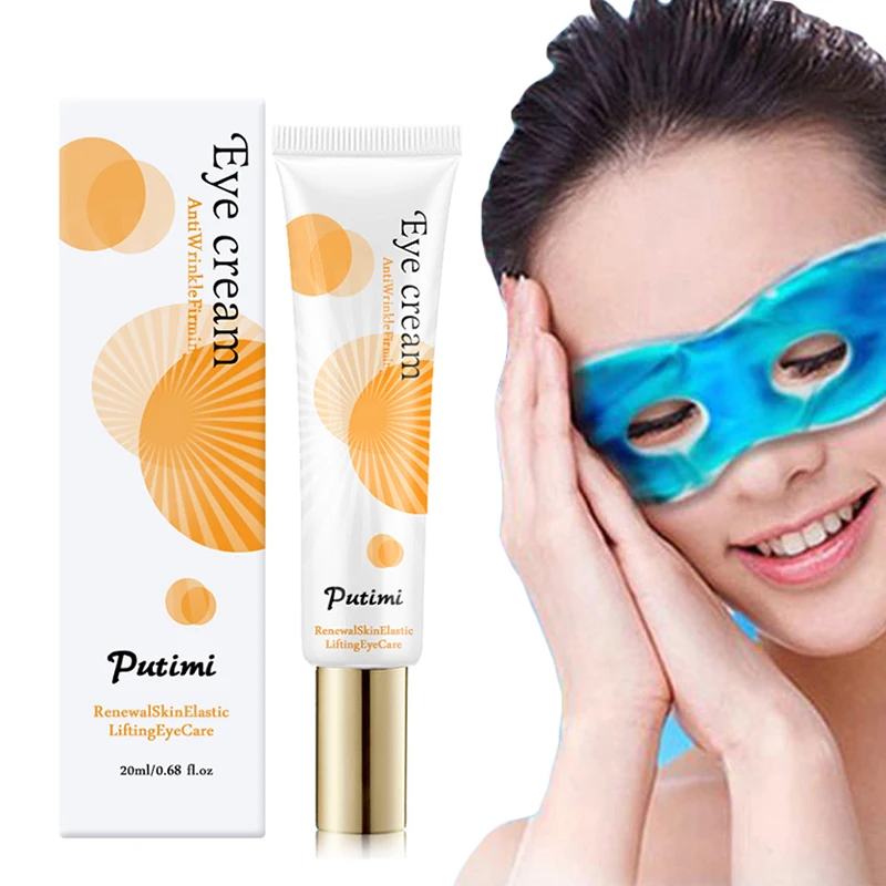 

2PCS Eye Cream Dark Circles Fade Fine Lines Remove Eye Bags Anti Wrinkle Anti Aging Gel Eye Mask Cold Cooling Relief Tired