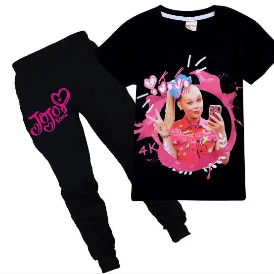 Новые летние короткие костюмы для девочек с героями мультфильмов топы черные