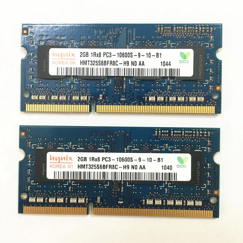 Оперативная память hynix ddr3 2 Гб 1RX8 PC3-10600S-9-10-B1/B2 DDR3 1333 МГц для ноутбука 1 5 в |