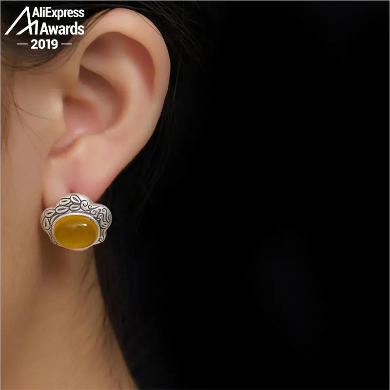 Серьги из серебра 925 пробы с искусственным драгоценным камнем|Серьги-подвески| |