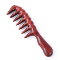 green sandalwood hair comb for detangling wide tooth wood comb for curly hair no static natural wood massage comb health care