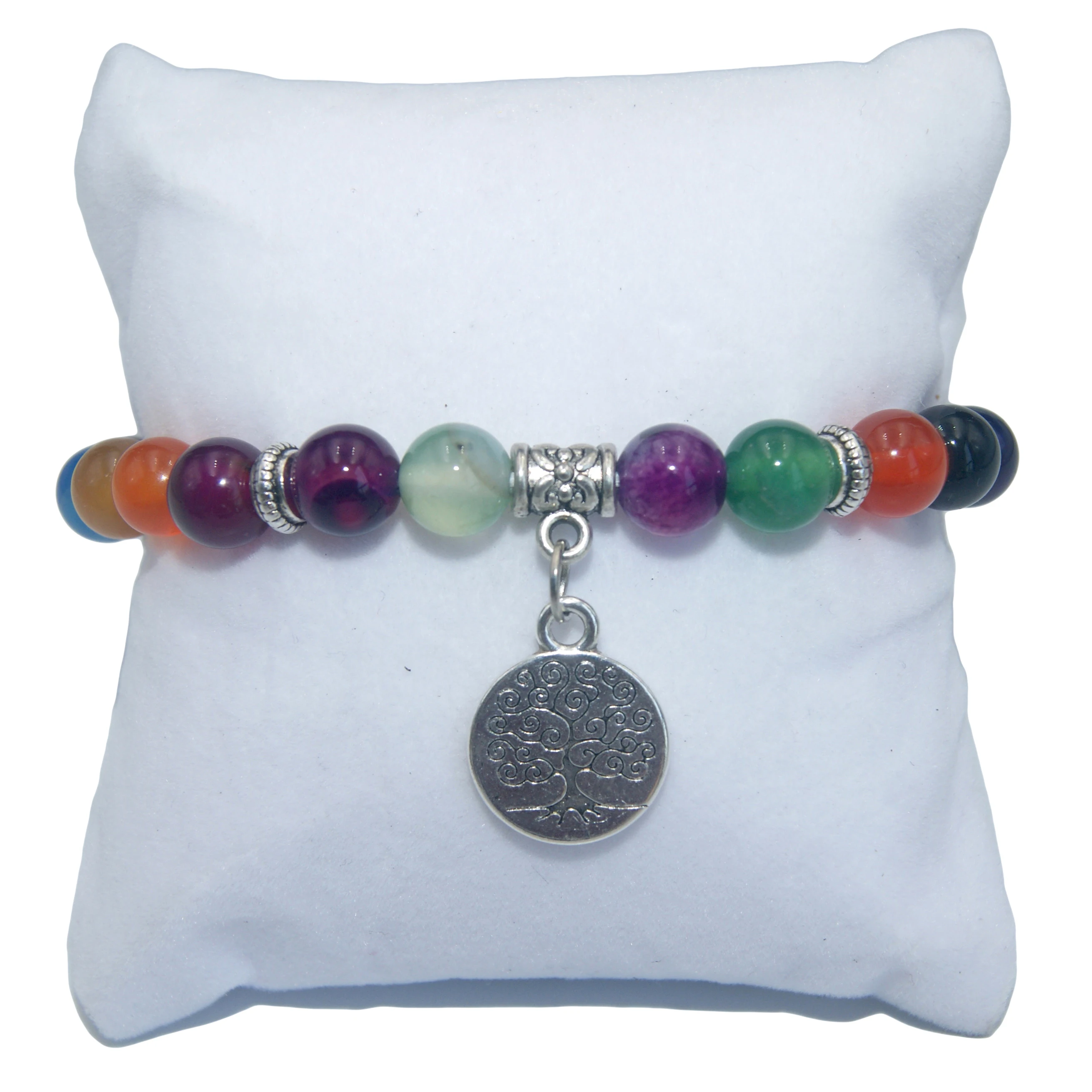 Браслет из натурального агата лазурита тигрового глаза бирюзы 8 мм|Плетеные