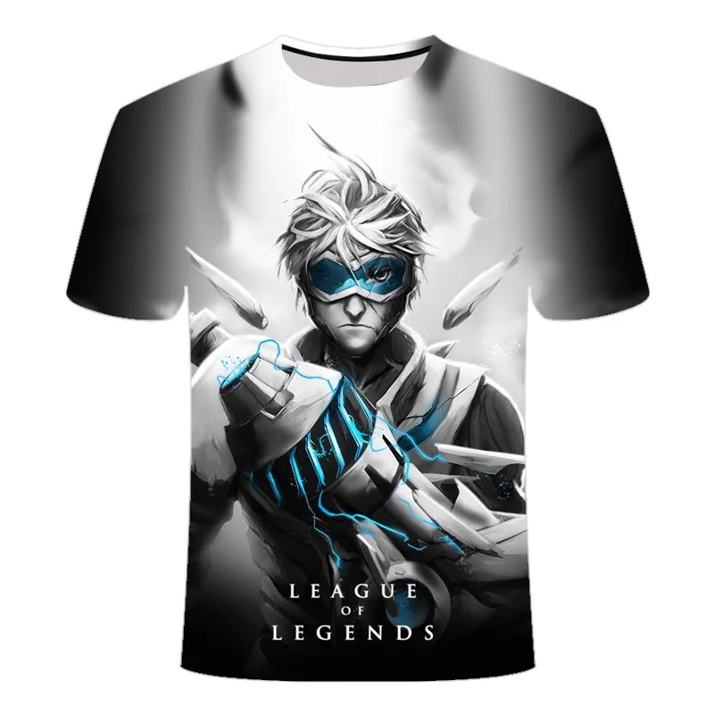 

2021 summer New Dark League Of Legends Series T-shirt 3d Yasuo Jarvan Iv Twisted Fate Electronic Sportswear Lol T-shirt Men