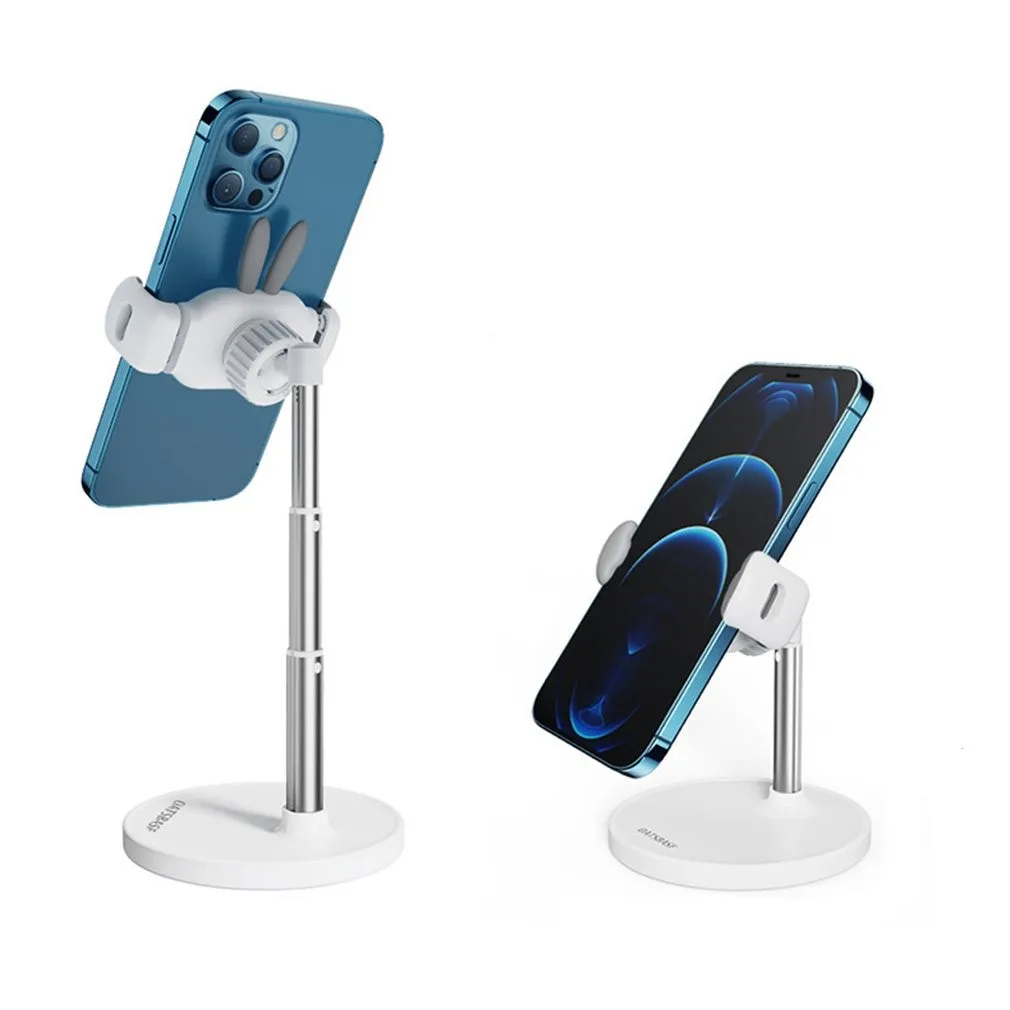

Rabbit Ear Mobile Phone Holder Retractable Smart Phone Stand Multiple Angles To Adjust Stable And Unshakable Clamping Support