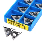 Твердосплавные пластины TCGT16T302 AK H01 TCGT16T304 AK H01 TCGT16T308 AK H01, внешние токарные инструменты, токарные инструменты для металла с ЧПУ, 10 шт.