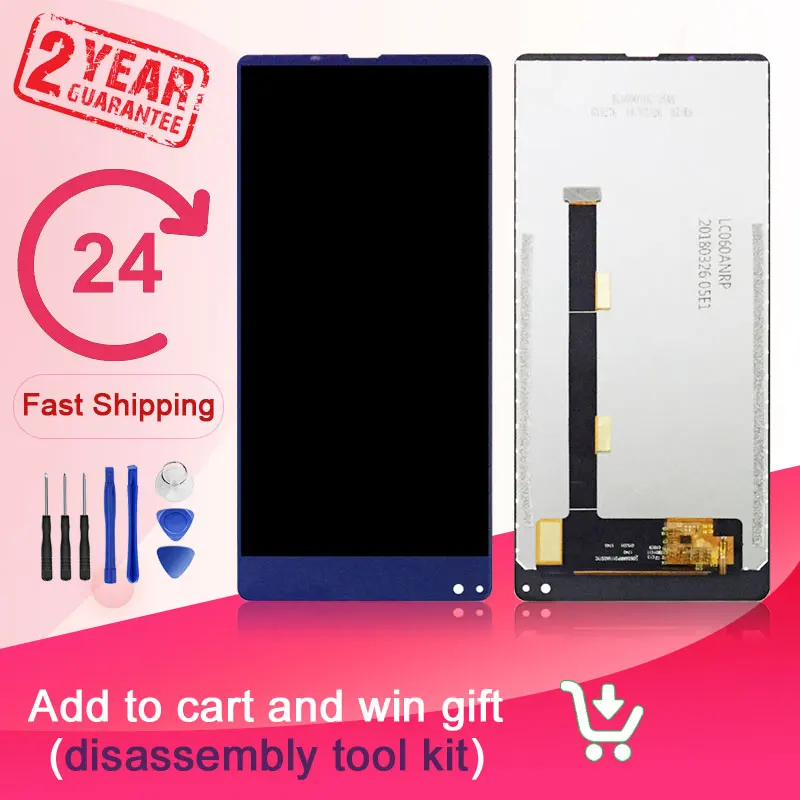 

For Oukitel Mix 2 LCD Display And Touch Screen Assembly Repair Part For Oukitel Mix2 Mix 2 4G Replacement Phone Accessories+Tool