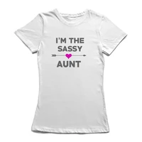 im the sassy aunt graphic womens white t shirt