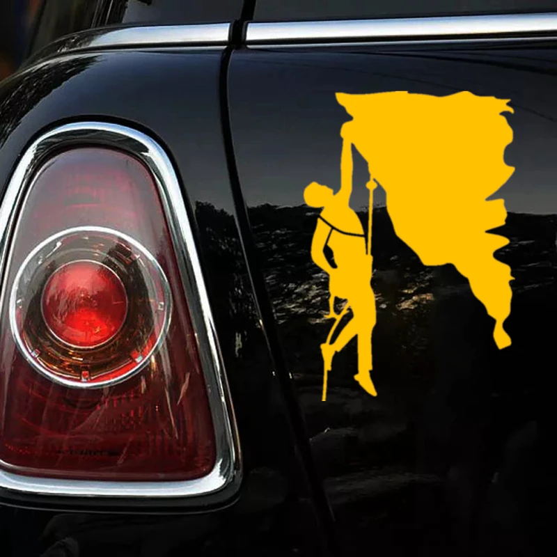 

SF3153#13.7*20cm Climber On Climbing Reflective Funny Car Sticker Vinyl Decal Silver/black Car Auto Stickers For Bumper