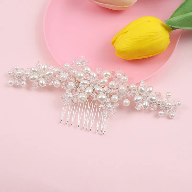 

Hot style bride crystal jewelry wholesale wedding bride pearl jewelry bride jewelry pearls hair comb my hair