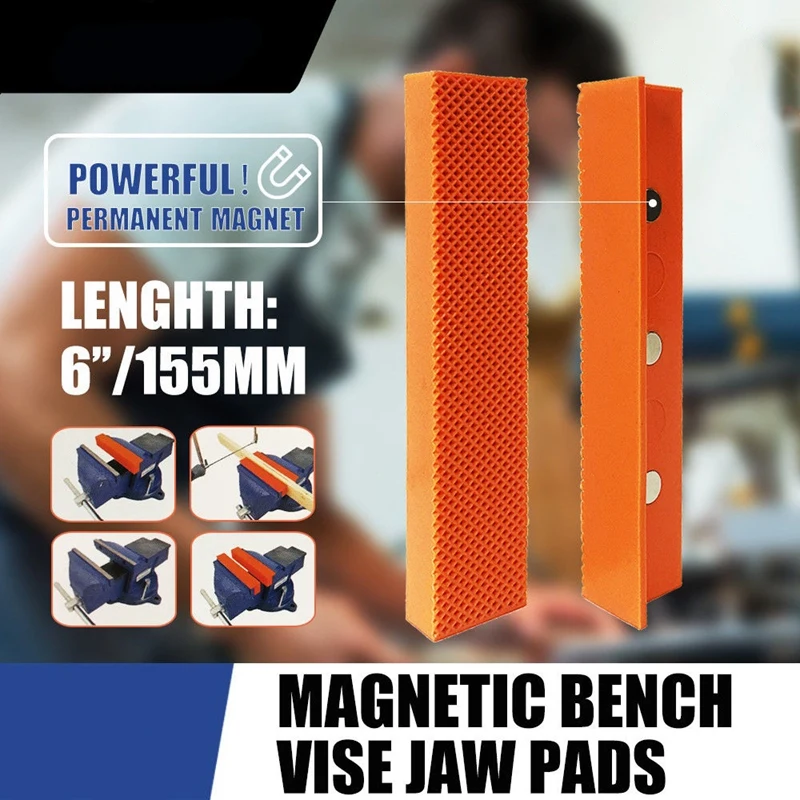 HTHL 6 дюймов Магнитная скамья тиски подкладка под челюсть мульти паз держатель