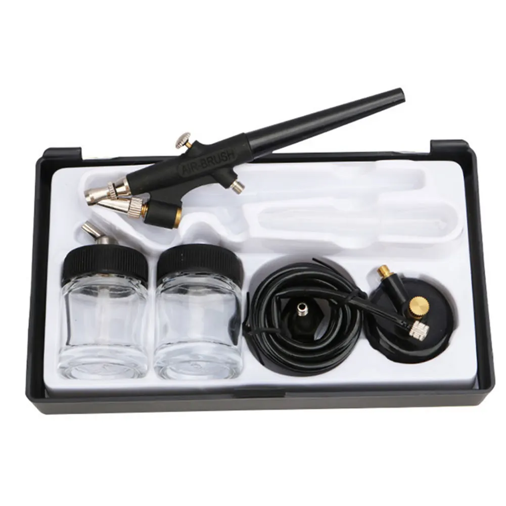 Аэрограф краскопульт с двойным триггером высокий распылитель сифон кормовой 138