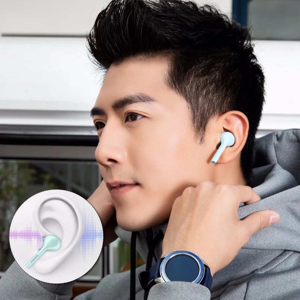 Honor Flypods Lite беспроводные наушники TWS Bluetooth Наушники Hi-Fi водонепроницаемые IP54 Tap control Handsfree W/Mic гарнитура