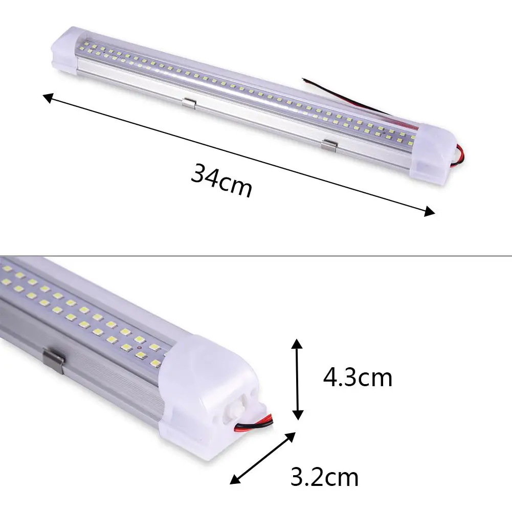 

LED Modulator Tube LED 34cm 12V Low Voltage Lamp LED Compartment Automobile Lights LED T5 Lamp Cold White With Switch