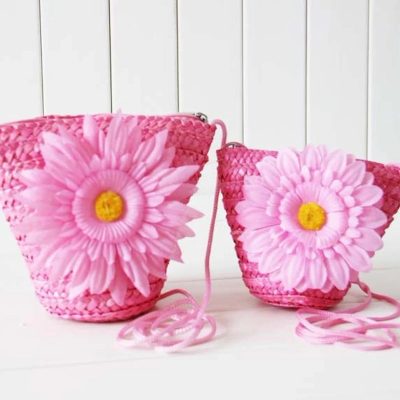 Женская плетеная пляжная соломенная сумка с принтом солнца|Сумки ручками| |