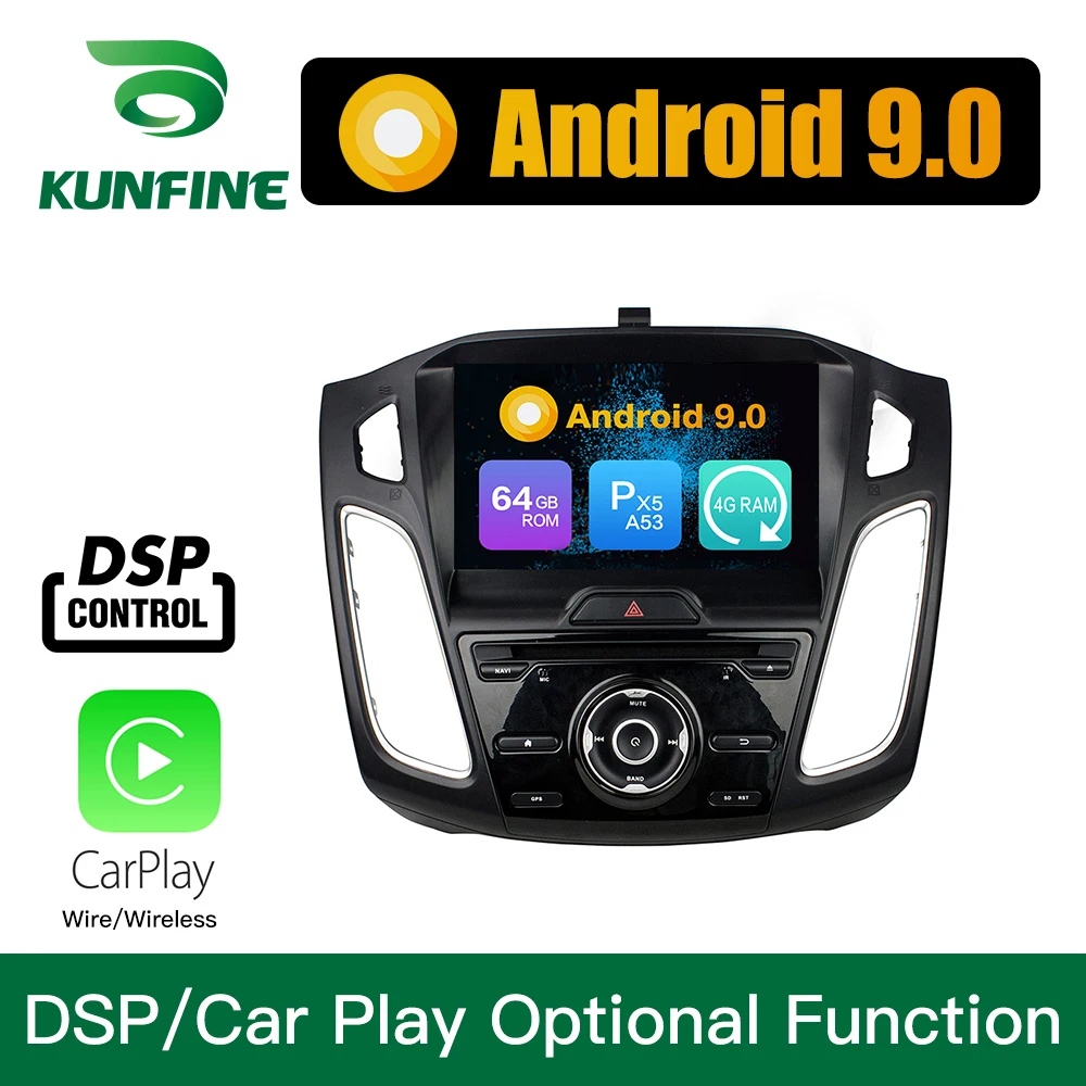 Android 9,0 Восьмиядерный 4 Гб ОЗУ 64 Гб ПЗУ автомобильный DVD gps мультимедийный плеер стерео для Ford Focus 2012 2013 радио