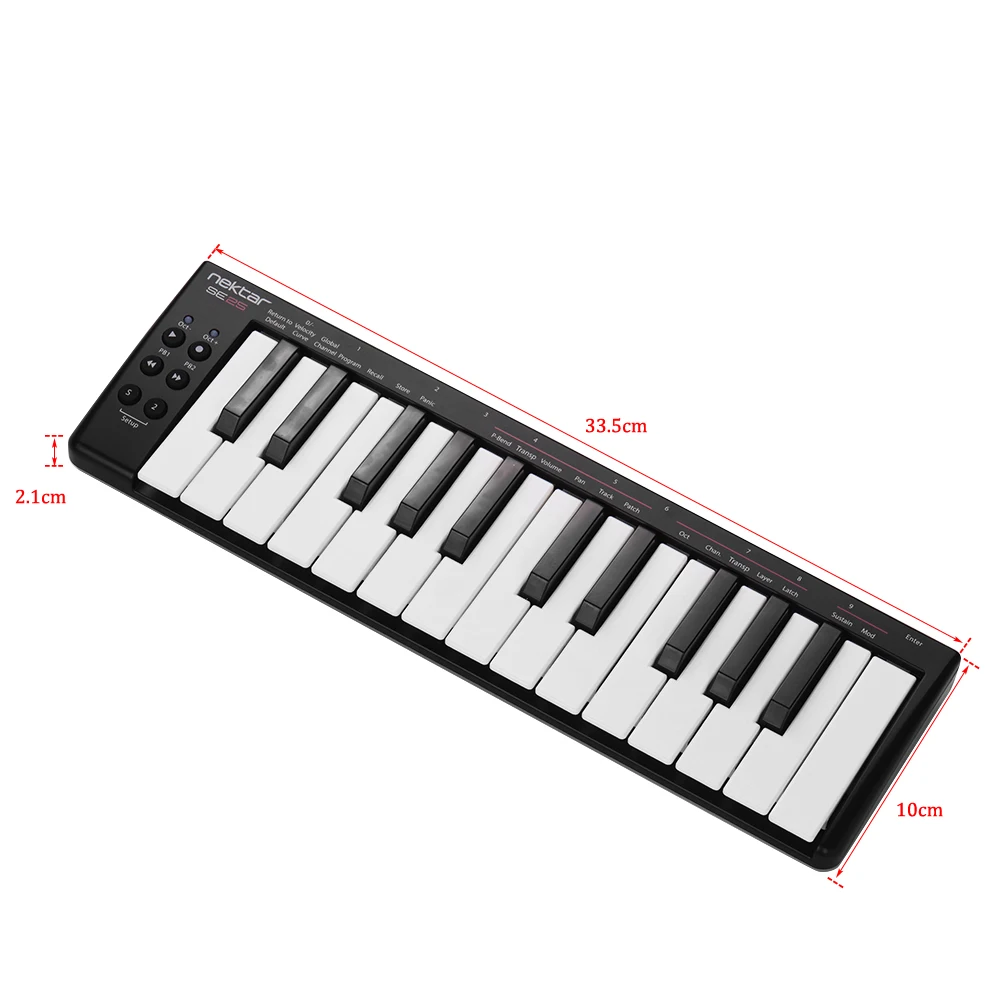 Nektar SE25 мини 25 ключ USB MIDI контроллер клавиатуры скорость приведенный в действие
