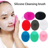2pc silicone cleansing brush facial exfoliating blackhead face clean baby bath brushes massage wash pad skin deep massager care