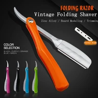japanese feather razor vintage manual change blade shaving razor retro folding knife holder men shaving barber tools g1105
