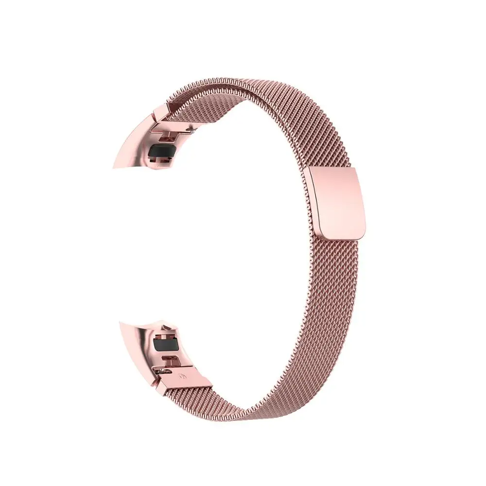 Rose pink Миланский Браслет на петле для huawei Honor band 4 5 кожанный Браслет замена для Honor Band 4 5 ремешок для часов - Цвет: Rose pink