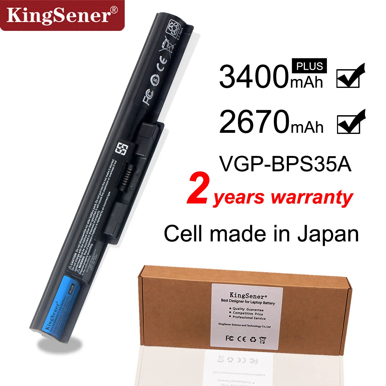 

KingSener Japanese Cell VGP-BPS35A Battery For SONY Vaio Fit 14E 15E SVF1521A2E SVF15217SC SVF14215SC SVF15218SC BPS35 BPS35A