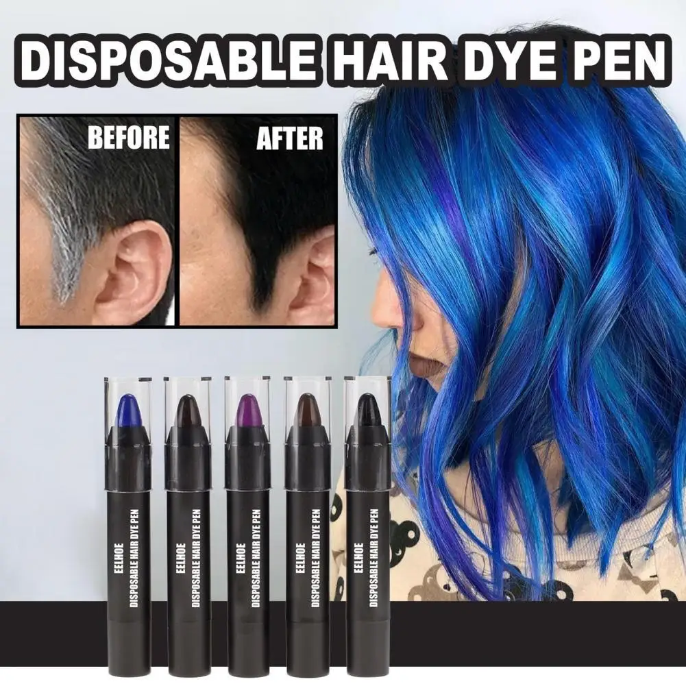 

Hair Chalk Pen Safe Easy to Carry Lightweight Disposable Hair Dye Pen for Women