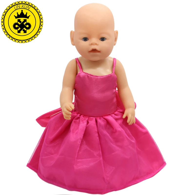 Детское Кукольное платье с бантом одежда размер 43 см аксессуары для куклы 17