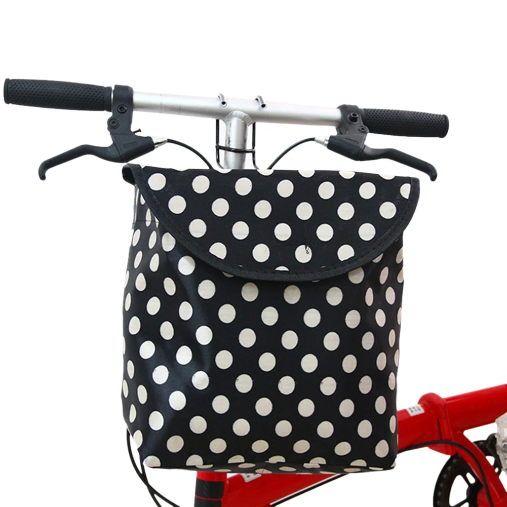 

Bicycle Front Basket With Cover Cycling Bag Waterproof Canvas Large Capacity Folding Mountain Bike Front Bag Bicycle Accessories