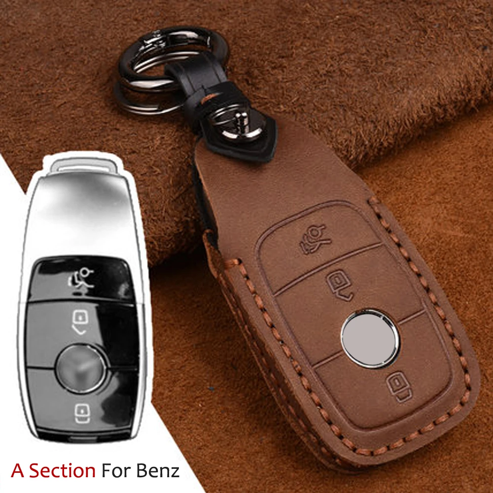 Высокое качество кожаный чехол для ключей автомобиля кошелек 3 кнопки брелок