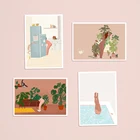 Забавная Картина на холсте Феминистская Художественная печать Обнаженная женщина растения Aesthet плакаты и принты феминизм картина для гостиной домашний декор