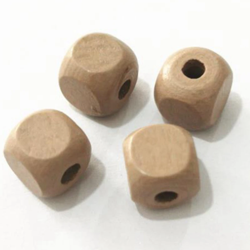 

Fashion Macron Color 10mm Square Beads Waterborne Safety Lacquered Wooden Beads Children DIY Accessories