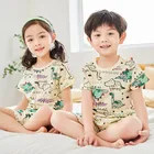 Летние детские пижамы, комплекты одежды для маленьких мальчиков и девочек, футболка с коротким рукавом и шорты с героями мультфильмов, детская одежда, пижамы, Детская одежда для сна