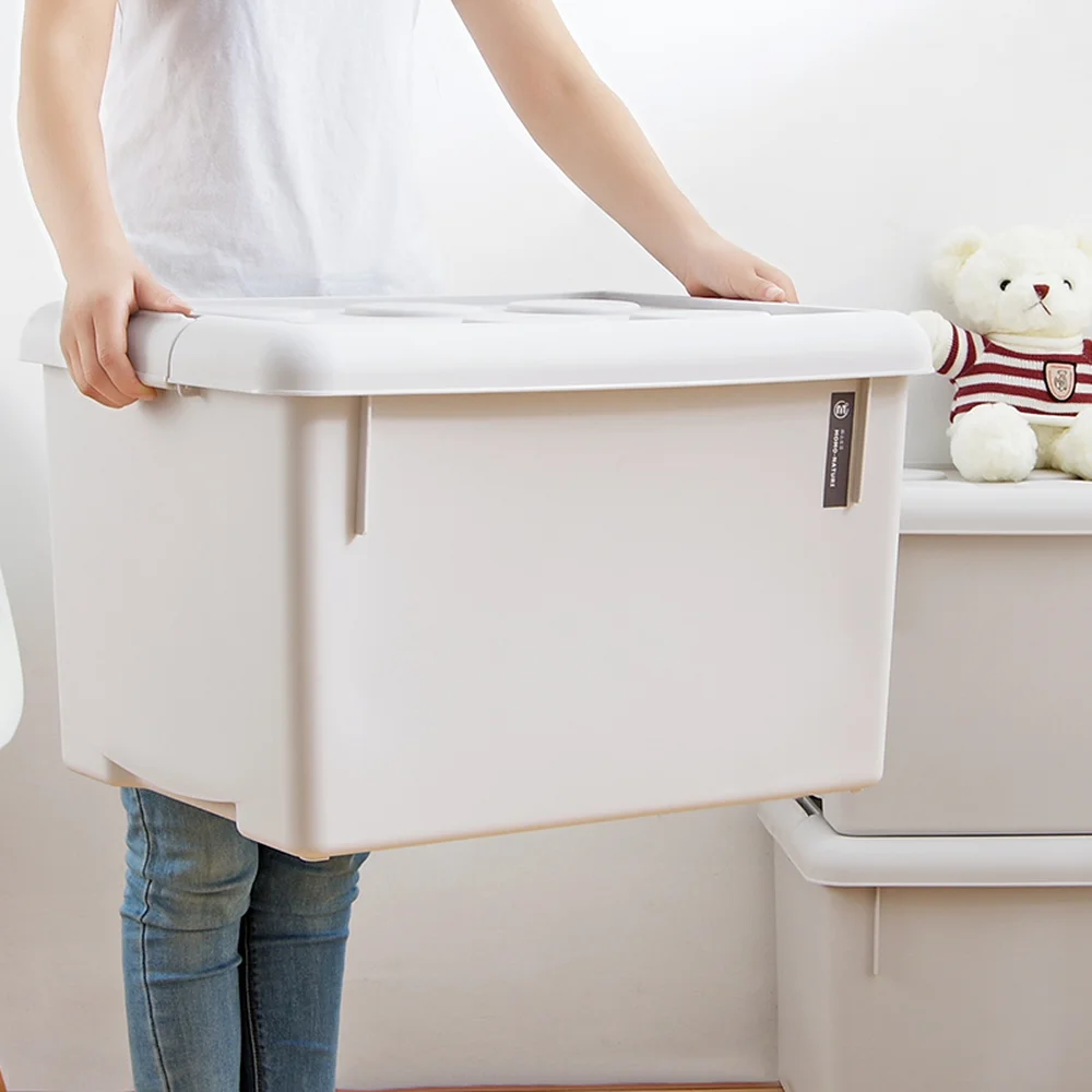 Очень большой Штабелируемый ящик для хранения игрушек пластиковый утолщенная