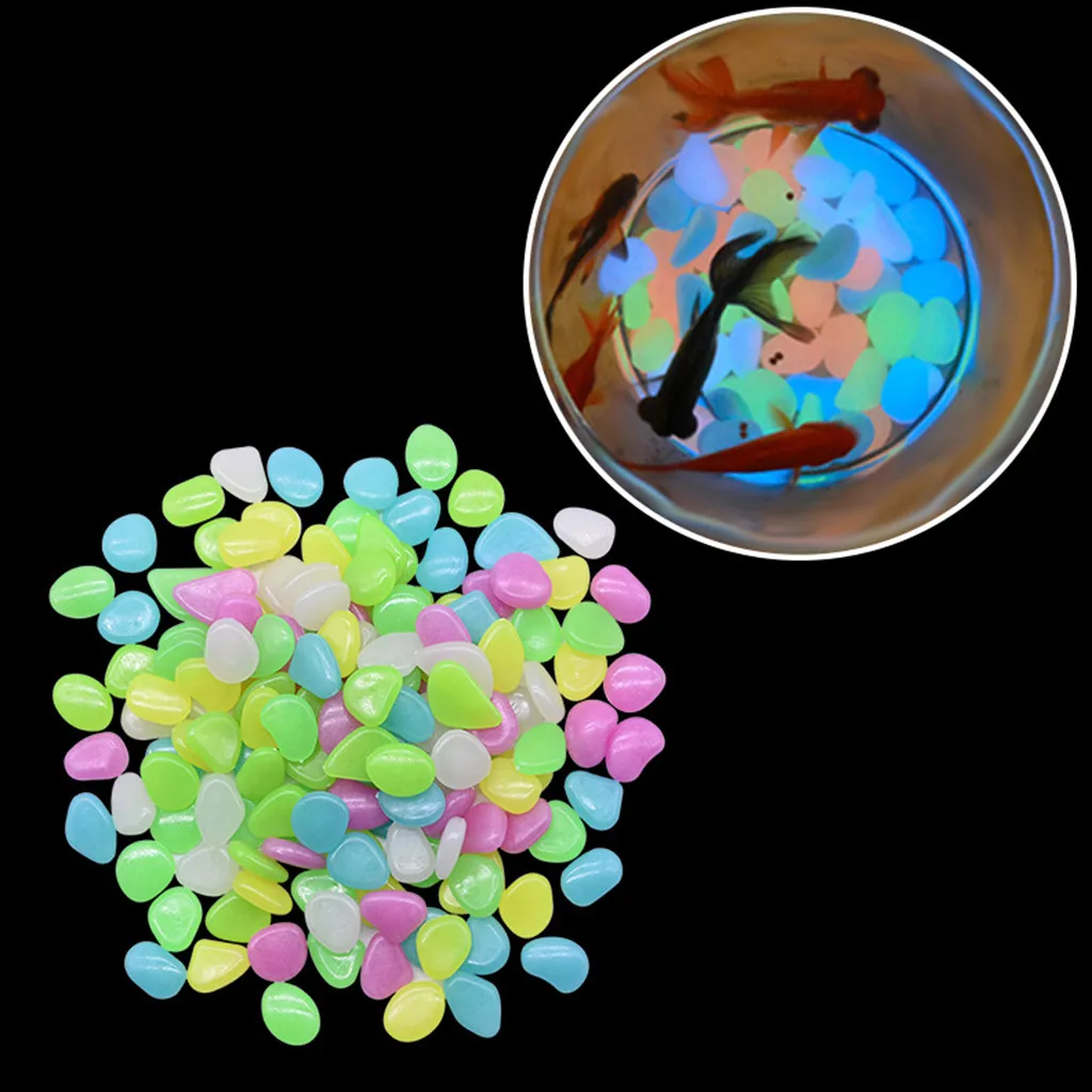 100 декорации сада светящиеся камни светятся в темноте декоративная галька на