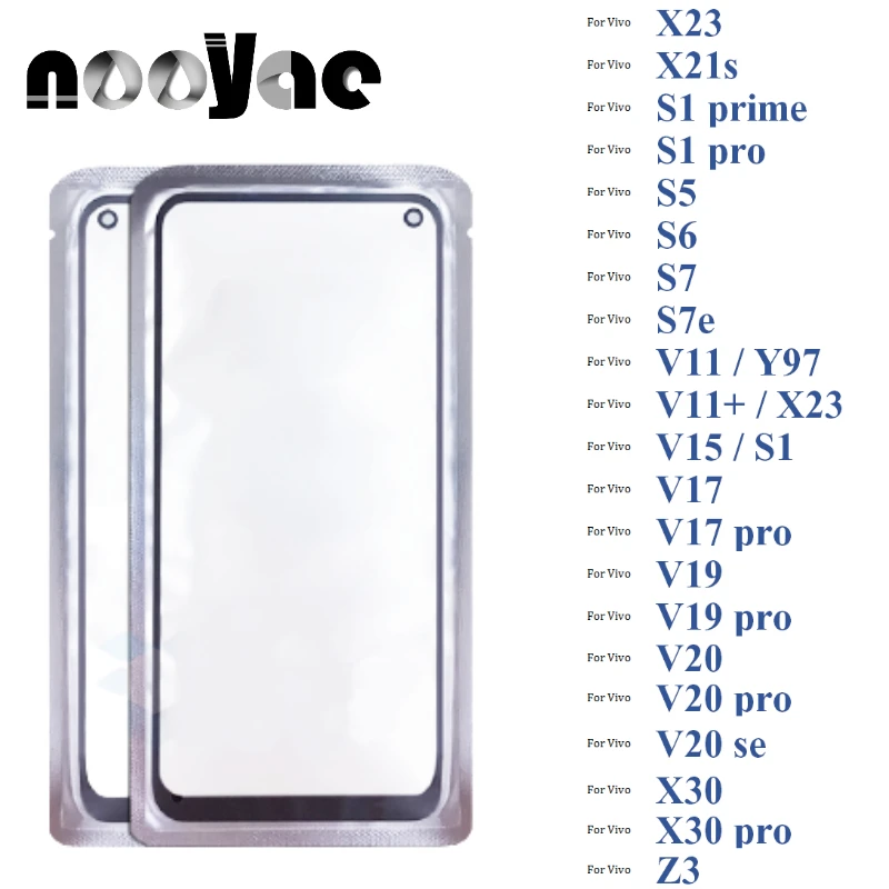 5 шт. дигитайзер ЖК Датчик сенсорный экран стеклянная линза + с OCA для Vivo X23 X21s S1 prime S1 S5 X30 S6 S7 S7e V11 Y97 Z3 V11 + Pro