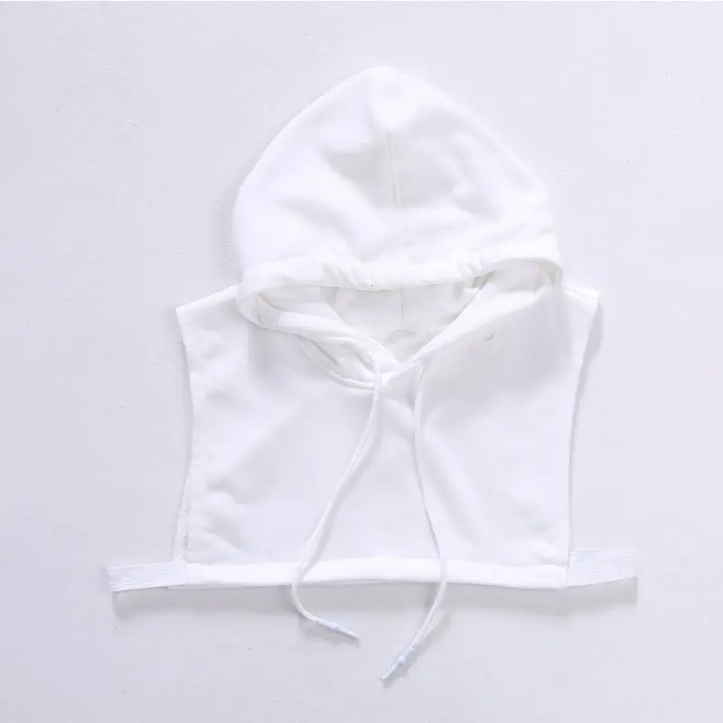 

Women Girls Autumn Detachable Fake Collar with Hoodie Cap Adjustable Elastic Pullover Half-Shirt Decorative Bottoming Sw