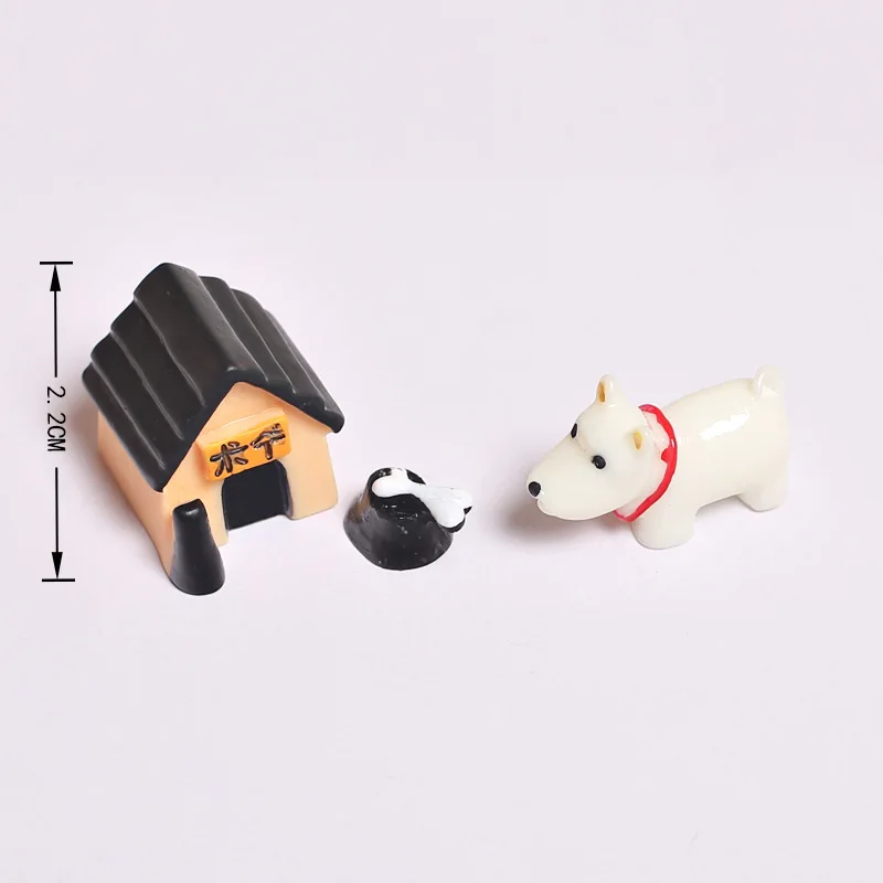 3PCs/Set Cartoon Animal Pig Dog Lotus Miniature Ornament Resin DIY Fairy Garden Micro Dollhouse Plant Pot Bonsai Terrarium Decor | Дом и сад