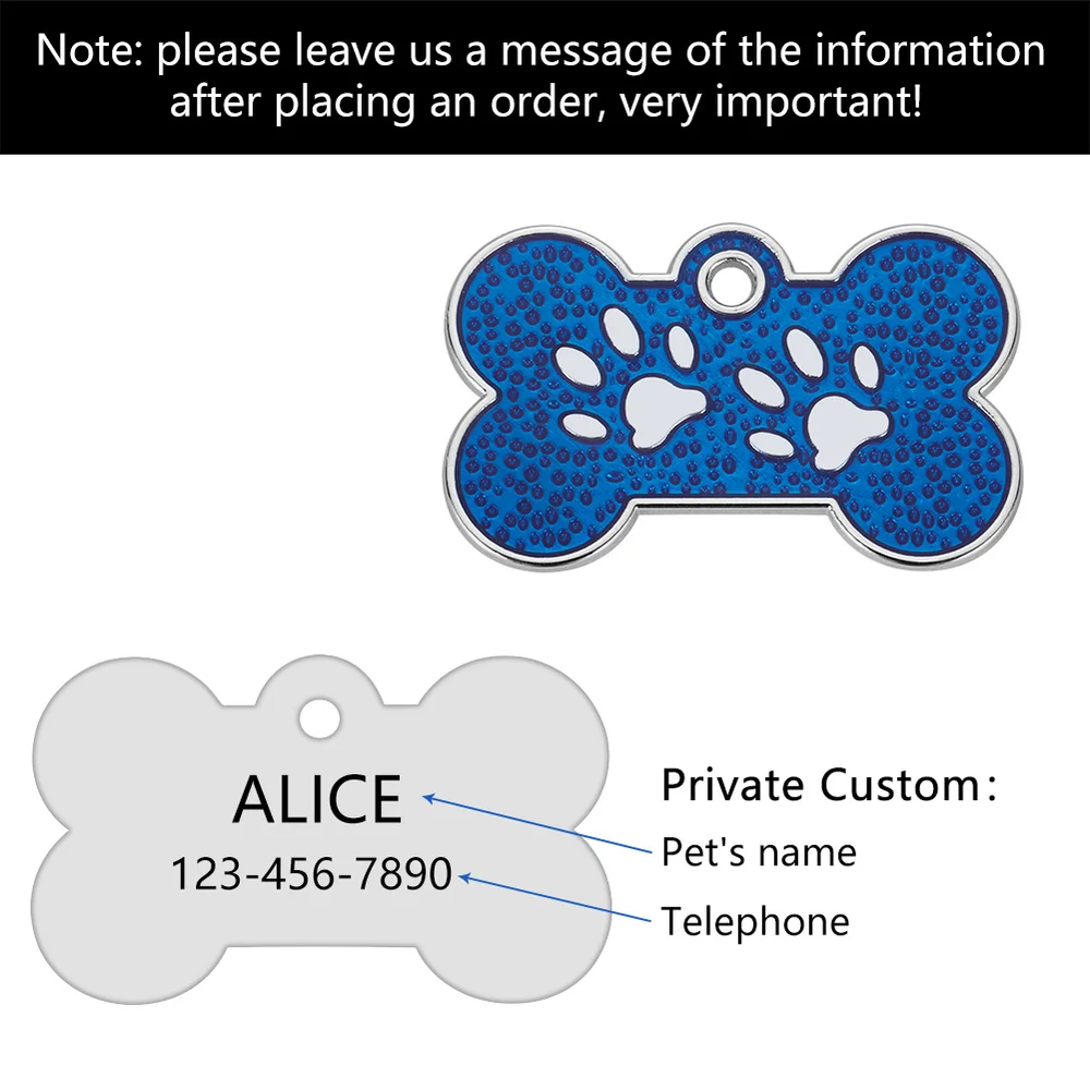 Персонализированные идентификационные бирки для питомцев с гравировкой
