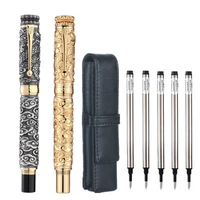 luxury jinhao all golden metal ballpoint pen exquisite collection gel pens gift bag set business office business refill