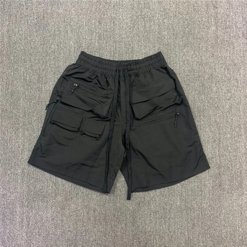 

Шорты-карго на шнуровке для мужчин и женщин, винтажные бриджи с карманами, Трэвис Скотт, Whoisjacov, черные, 1:1