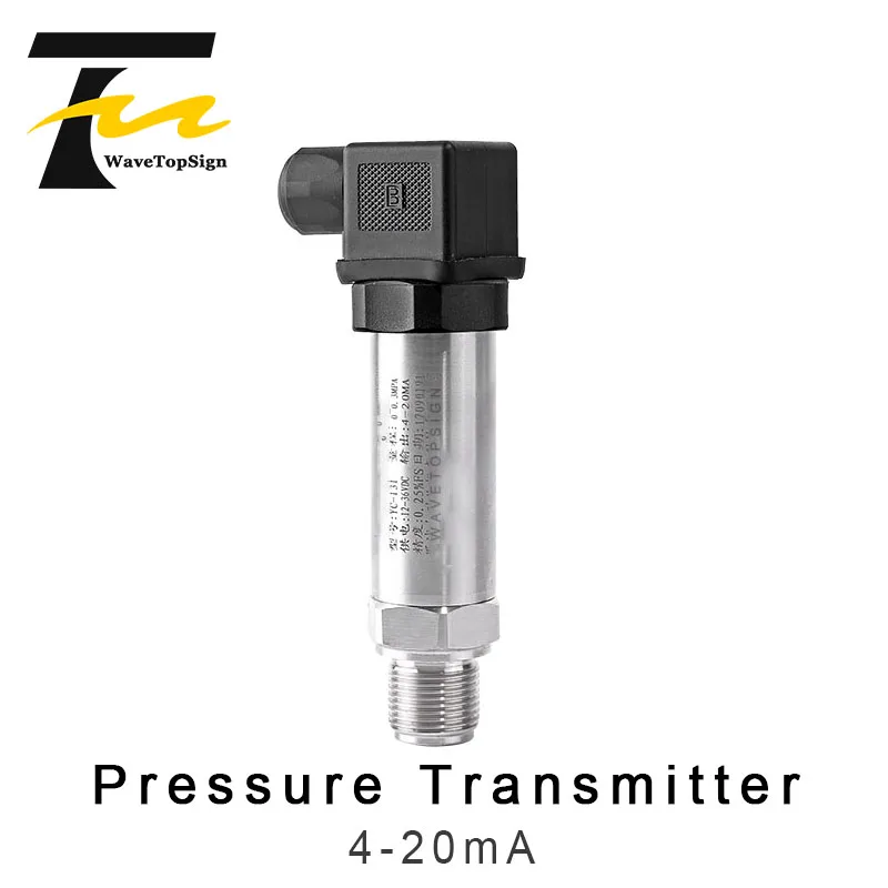 

WaveTopSign Pressure Transmitter 4-20mA Pressure Sensor High Precision Explosion Proof Digital Display Diffused Silicon