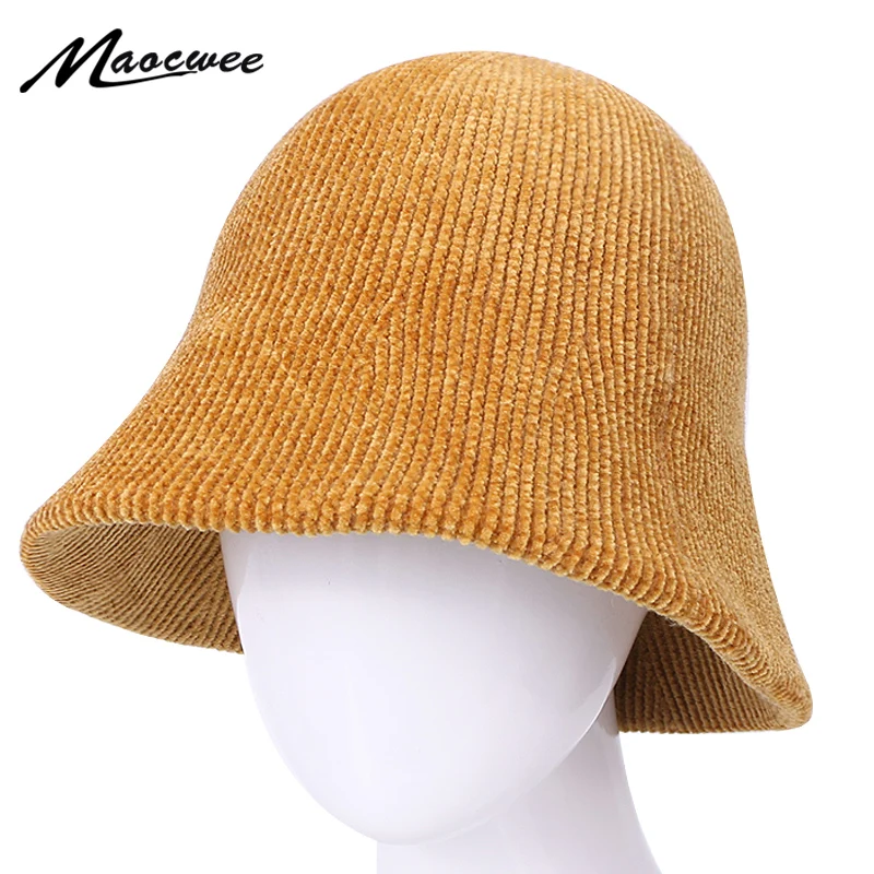 

Women Men Hat Solid Color Knitted Warm Female Cap Winter Autumn Bucket Hat for Women Outdoor Panama Lady Chenille Fashion Cap