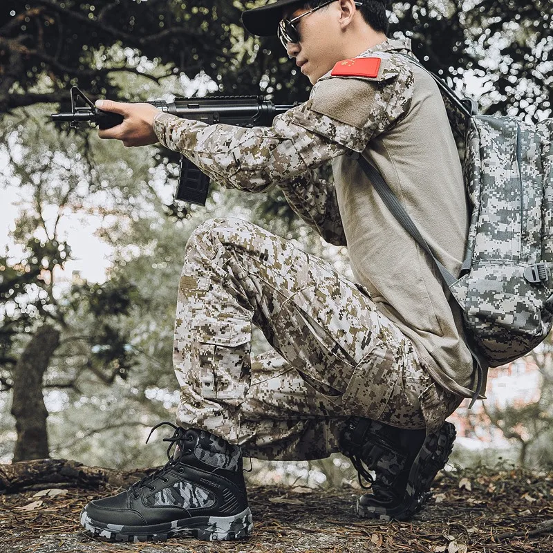 Мужские военные ботинки тактические ботильоны спецназ пустынные боевые