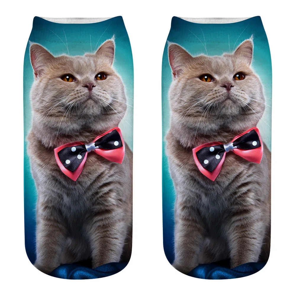 

Casual funny socks Work Business Socks 3D Cute Cat Printing Medium Sports Socks Woman socks Y731