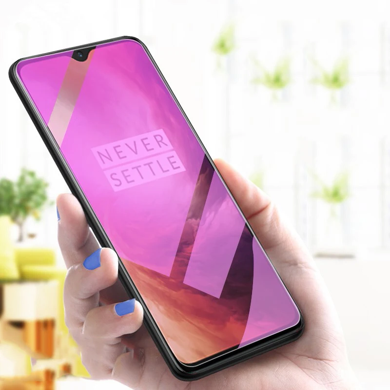2 шт. для Oneplus 7 с полным покрытием анти-синее закаленное стекло One Plus анти-синий луч